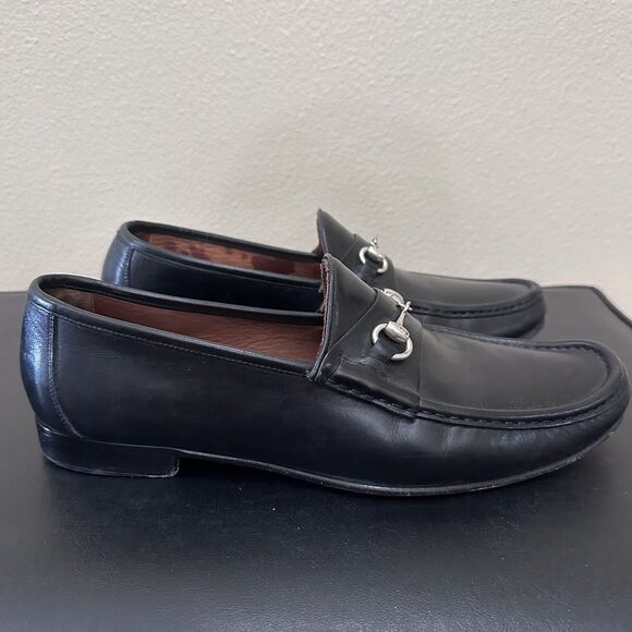Allen Edmonds VERONA II Men\'s Italian Horsebit Loafers 12 D Black Dress READ main image 9